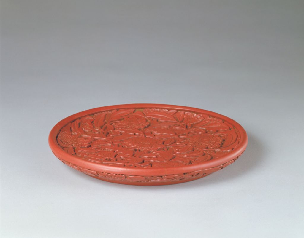 图片[2]-Red double-layer peony disk-China Archive